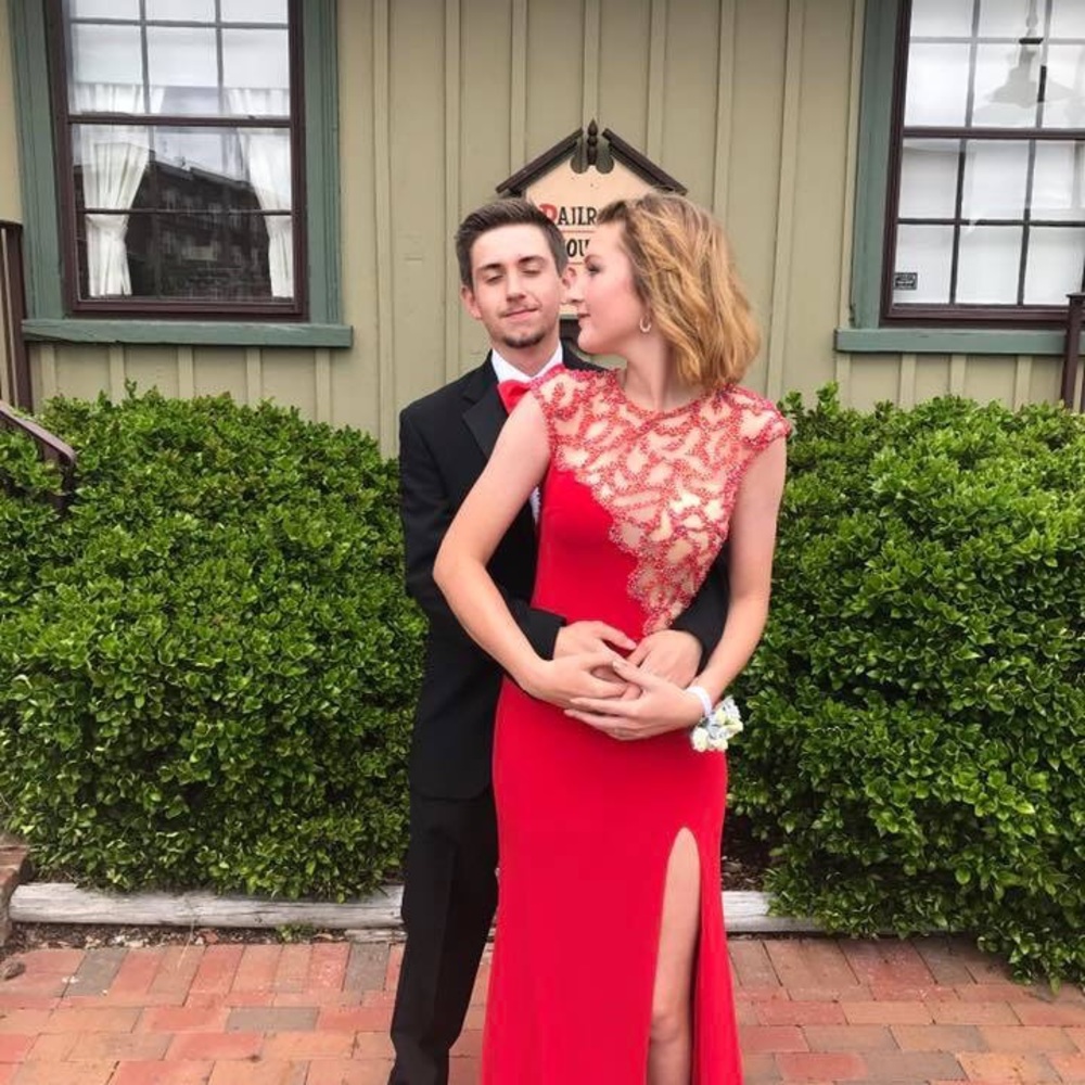 Red Couture Prom Dress